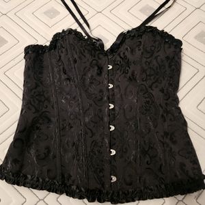 3X BLACK boustierre very good conditon except the string is frayed at the end.